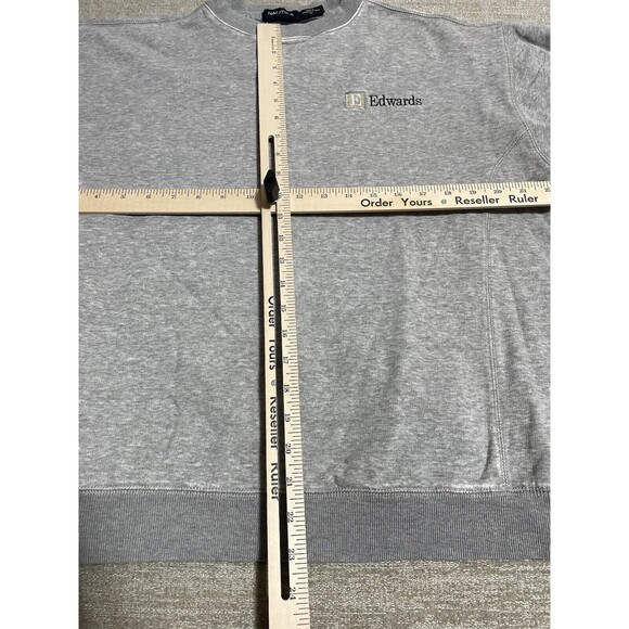 Nautica Sweater Men's Medium Gray Long Sleeve Pullover Cotton - Picture 8 of 10